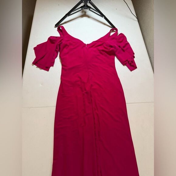 ✔️New Ralph Lauren Evening Pink Short Sleeve Off Shoulder Maxi Sheath Dress Sz 6 - Picture 6 of 11